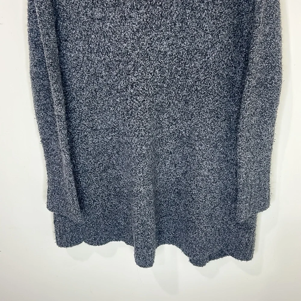 EILEEN FISHER Charcoal Gray Wool Cashmere Blend Nubby Cardigan Sweater Size M